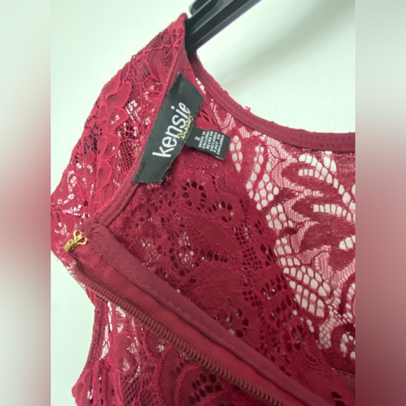 Kensie Women’s Maroon Cap Sleeve Knee Length Fit + Flare Dress Size 2 - Picture 7 of 11